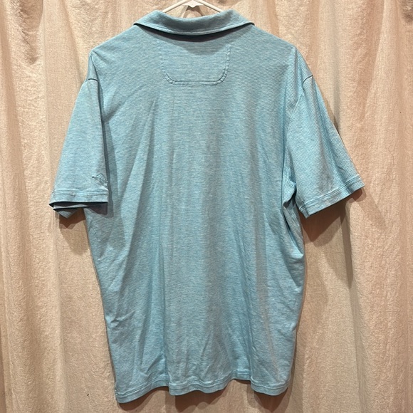 ⚜️EUC TOMMY BAHAMA heathered-mint green polo top Size Large - Picture 2 of 7